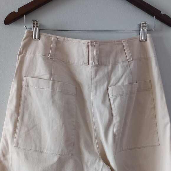 PROENZA SCHOULER WHITE LABEL cream cotton wide leg jeans - Picture 8 of 11